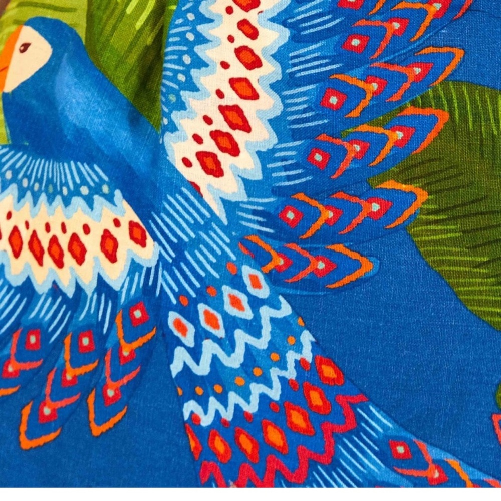 NWT Farm Rio Blue Macaw Mini Wrap Dress - Picture 6 of 8